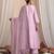 Lavender embroidered chanderi kurta set