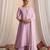 Lavender embroidered chanderi kurta set