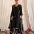 Black embroidered chanderi kurta set