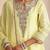 Yellow embroidered chanderi kurta set