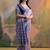 Lavender soft muga cotton jamdani saree with all over self weaving & contrast jal pallu with blouse