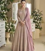 heavy real georgette anarkali gown with sequins & swarovski diamond work | anarkali for party & wedding