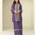 Purple Chinon Silk Embroidery & Cut Work Cord Set