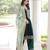 Green Velvet Sequins & Zari Embroidered Readymade Top–Pant–Dupatta Set