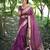 Purple soft silk kalyani saree with small zari butties & broad zari border | traditional zari woven saree with blouse
