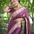 Purple soft silk kalyani saree with small zari butties & broad zari border | traditional zari woven saree with blouse