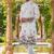 Classic white heavy rayon embroidered kurta with cotton pajama for men