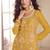 Yellow chinon silk embroidered plazzo suit