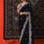 Navy Blue Sequence & Zari Thread Embroidery Work Saree with Ustitched Blouse