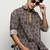 Men's long sleeves geometric multi shirt