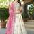 Cream Gota Work & Codding Pure Cosmos Viscose Lehenga