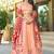Peach Gota Work & Codding Pure Cosmos Viscose Lehenga