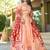 Peach Gota Work & Codding Pure Cosmos Viscose Lehenga