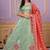 sea-green Gota Work & Codding Pure Cosmos Viscose Lehenga