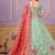 sea-green Gota Work & Codding Pure Cosmos Viscose Lehenga