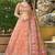 Orange Gota Work Position Print Pure Cosmos Viscose Lehenga