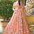 Orange Gota Work Position Print Pure Cosmos Viscose Lehenga