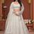 Off White Zarkan Premium Net  Lehenga