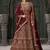 Maroon Codding & Zarkan Georgette Lehenga