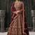 Maroon Codding & Zarkan Georgette Lehenga