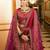 Pink Embroidered Velvet With double dupatta Lehenga
