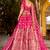 Pink Embroidered & Zarkan Silk With double dupatta Lehenga