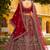 Maroon Embroidered & Zarkan Silk With double dupatta Lehenga