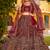 Maroon Embroidered & Zarkan Silk With double dupatta Lehenga