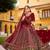 Maroon Embroidered & Zarkan Silk With double dupatta Lehenga