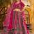 Pink rani Embroidered & Zarkan Silk With double dupatta Lehenga