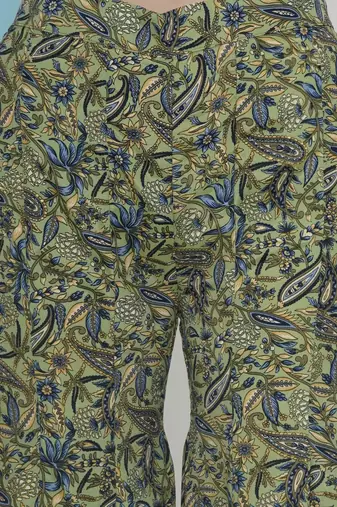 Women green blazer with sharara