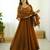 Mustard Crunchy Silk Anarkali with Bottom & Dupatta Set