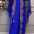 Royal Blue Embroidered Stitched Kaftan with Heavy Golden Work & Stylish Cape 