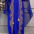 Royal Blue Embroidered Stitched Kaftan with Heavy Golden Work & Stylish Cape 