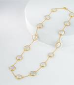 The empress pearl statement chain - luxe 12-14mm natural freshwater button pearls 18kt gold plated sterling silver