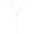 Minimal y chain necklace with cz accents in 18k gold-plated 925 silver