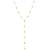 Emerald lariat y chain necklace in 18k gold-plated 925 silver