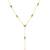 Emerald lariat y chain necklace in 18k gold-plated 925 silver