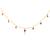 Ruby charm choker with pear rubies in 18k gold-plated 925 silver