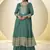 green chinon silk embroidered designer Palazzo suit