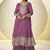 Onion pink chinon silk embroidered designer Palazzo suit