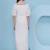 Women's  machine embroidery white drape dress