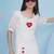 Women's  machine embroidery white drape dress