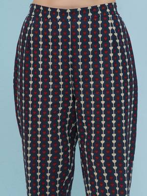 Women's  embellishment blue printed coord set 4