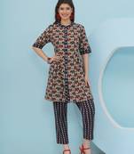 Women's  embellishment elephant printed coord set