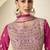 Pink chinon silk embroidered designer anarkali suit