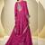 Pink chinon silk embroidered designer anarkali suit