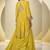 Yellow chinon silk embroidered designer anarkali suit