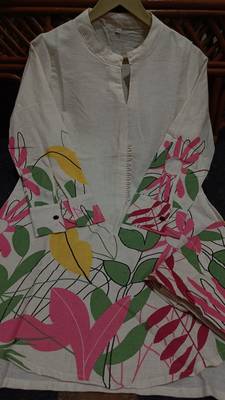 White Multicolor Floral Cotton Co-Ord Set 4