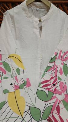 White Multicolor Floral Cotton Co-Ord Set 5